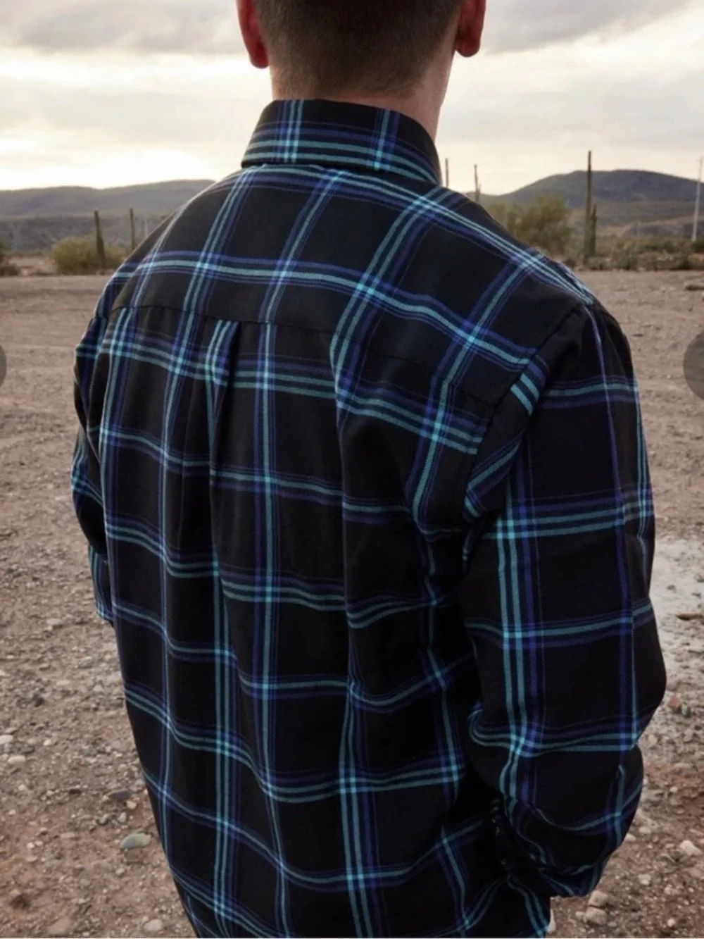 Dixxon‎ Flannel Shreddy Limited Edition Black Teal Navy D-Tech Work Outdooor